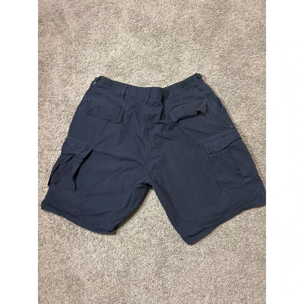 Proper Mens Navy Blue Cargo Shorts Cotton cargo Size 42 9 Inch Inseam